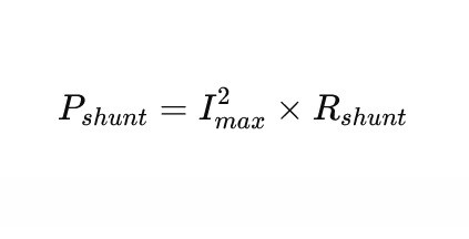 Shunt Resistor Power Dissipation Formula